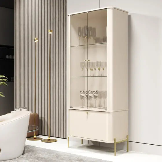 Tucupí Curved Glass Cabinet