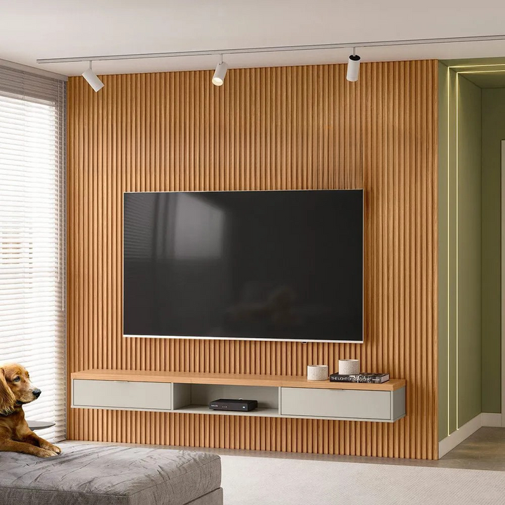 Demora Modular Slatted Panel 2.6m Plasma Stand