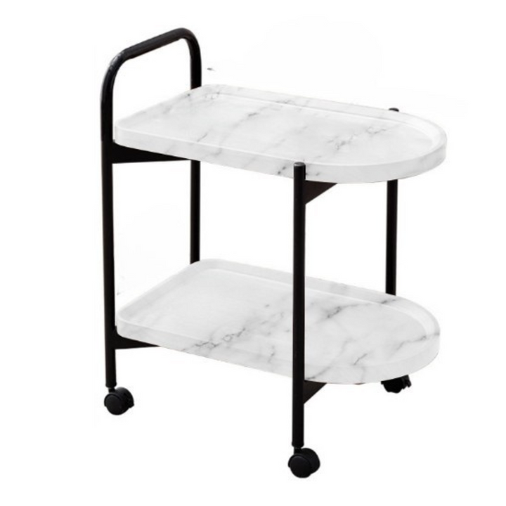 Chloe Marble 2-Tier Storage Trolley/Cart