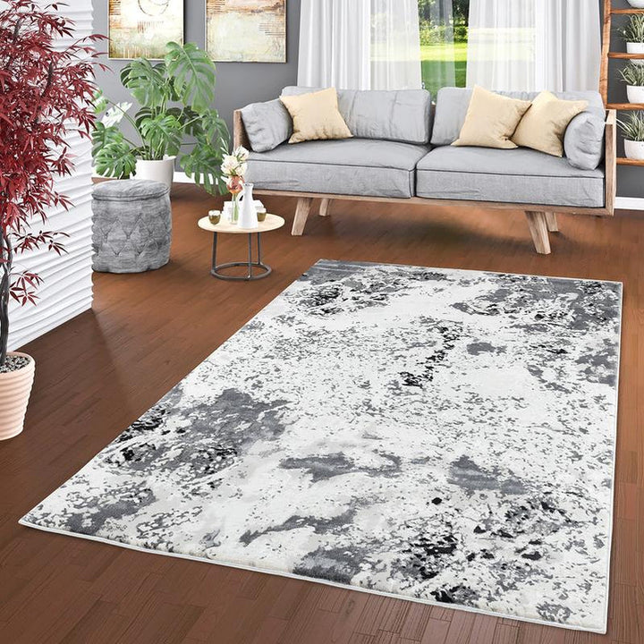 Elit Nature Grey Black Rug – 160 x 230 cm