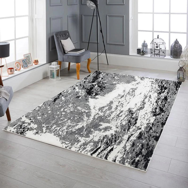 Elit Wing Grey Black Rug – 290 x 200 cm