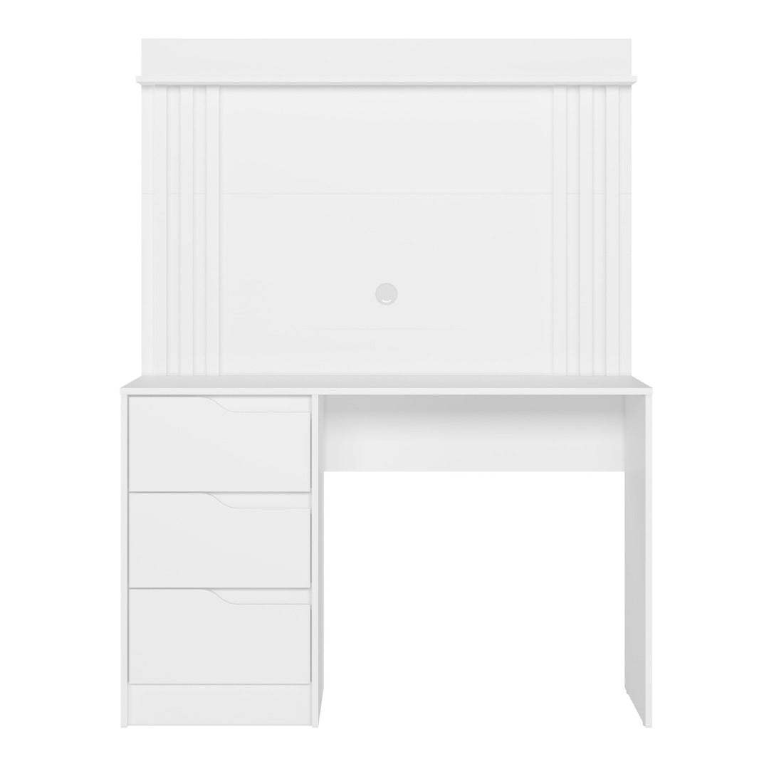 Doble Panel Desk with Slatted Finish