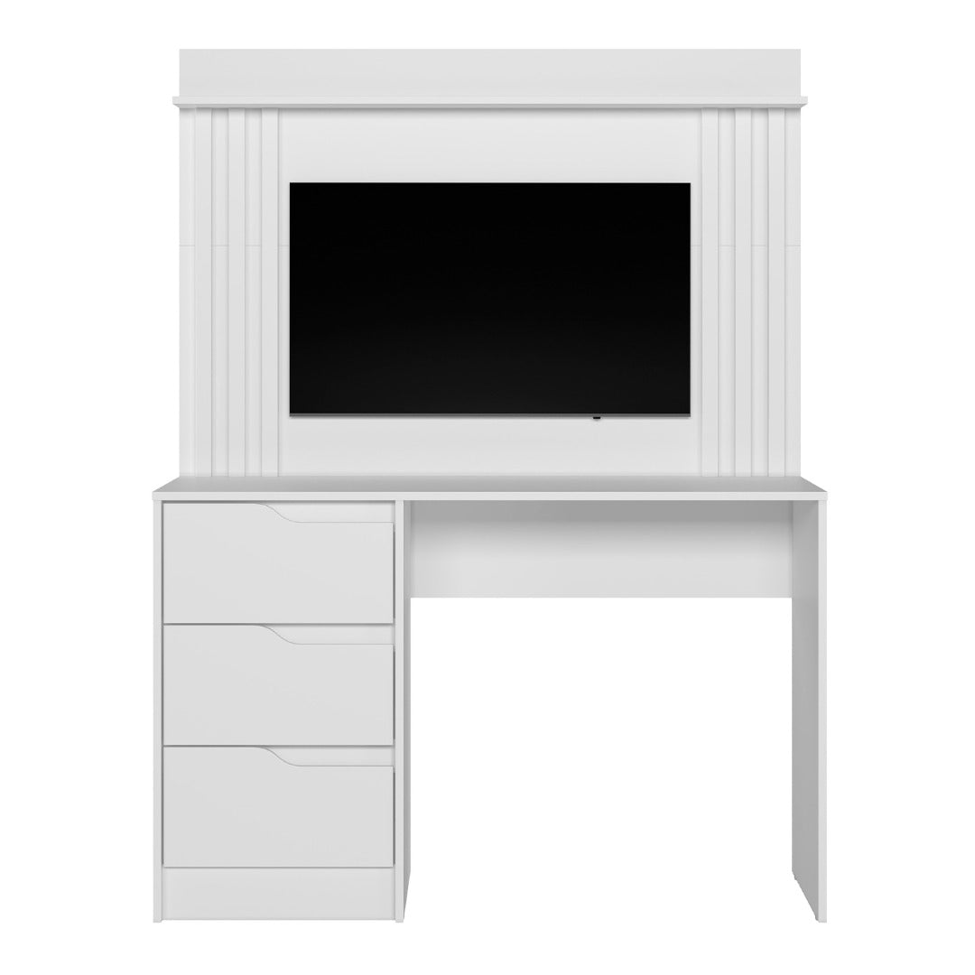 Doble Panel Desk with Slatted Finish