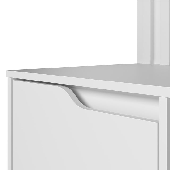 Doble Panel Desk with Slatted Finish