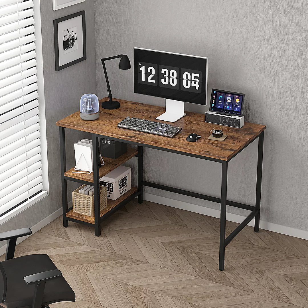Orena Computer Desk with 2 Adjustable Shelves