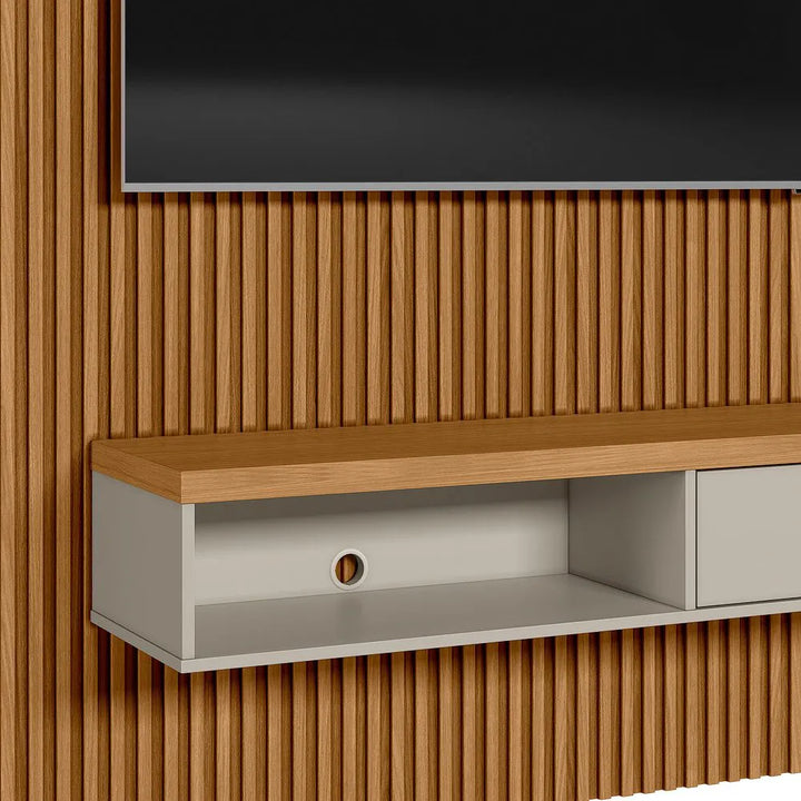 Demora Slatted Panel 1.8m Plasma Stand