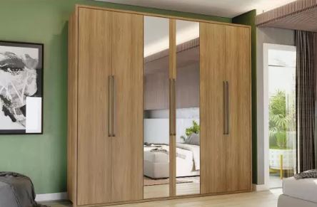 Rogelio 6 Door With 4 Drawers And Mirror Wardrobe