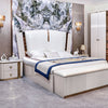Gianna Contemporary Glam Sleigh Bed-King