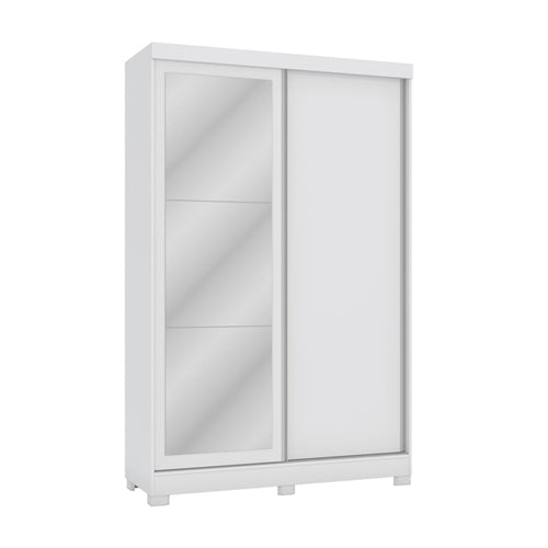 Mivada 2-Door 2-Drawer Sliding Wardrobe with Mirror