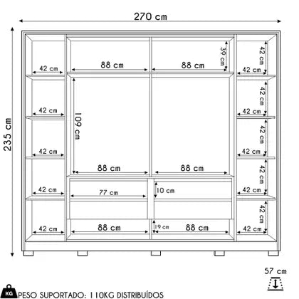 Jacaranda Sliding Door Wardrobe