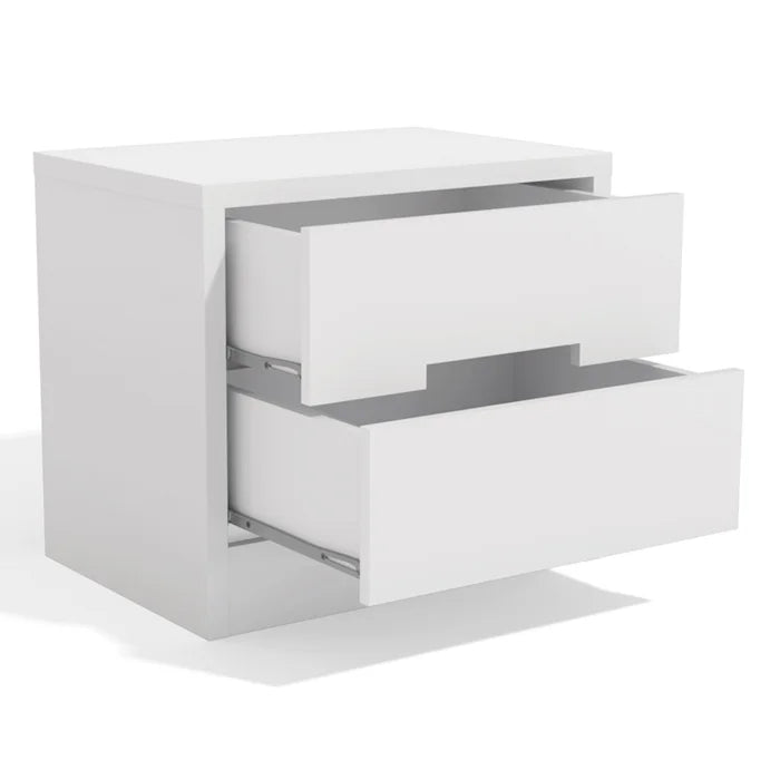 Puerta 2-Drawer Nightstand Pedestal