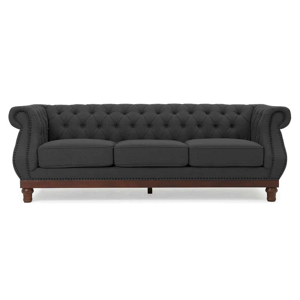 Huda Linen 3 Seater Sofa