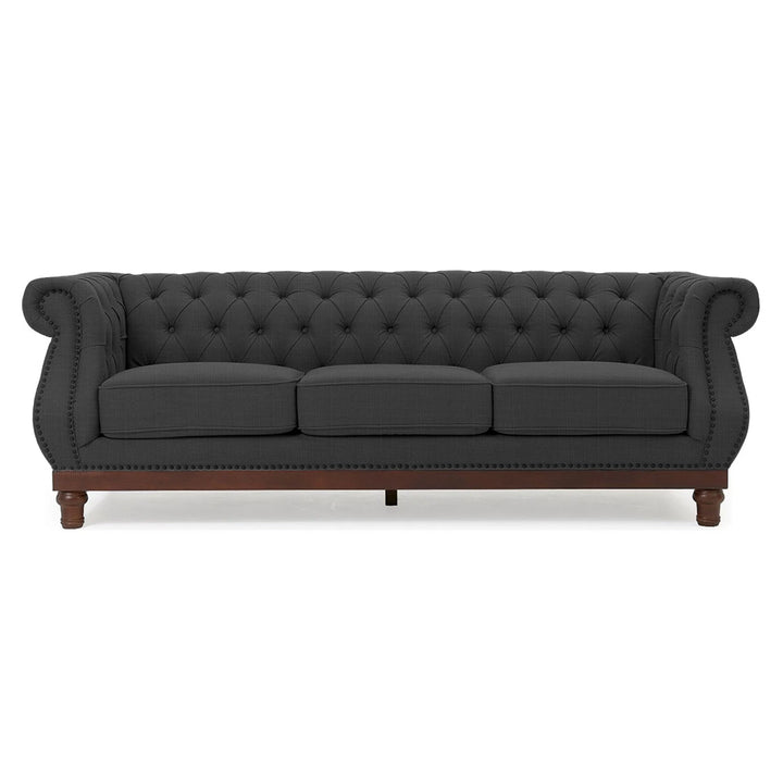 Huda Linen 3 Seater Sofa