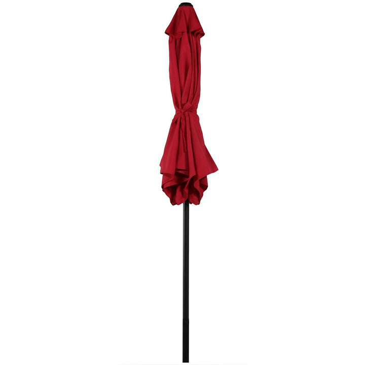 Nola Solar LED Patio Umbrella – Red