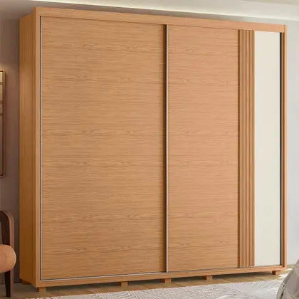 Acacia 2 Door Sliding Wardrobe with 4 Drawers