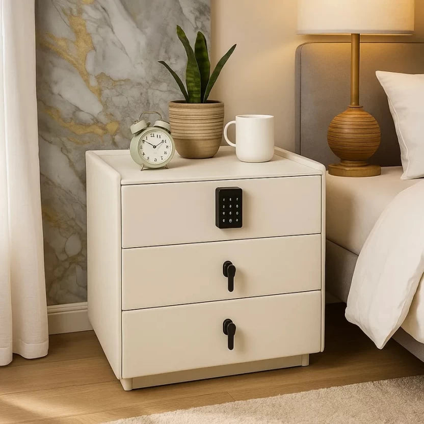 Ophelia Elegant 3-Drawer Pedestal with Keypad