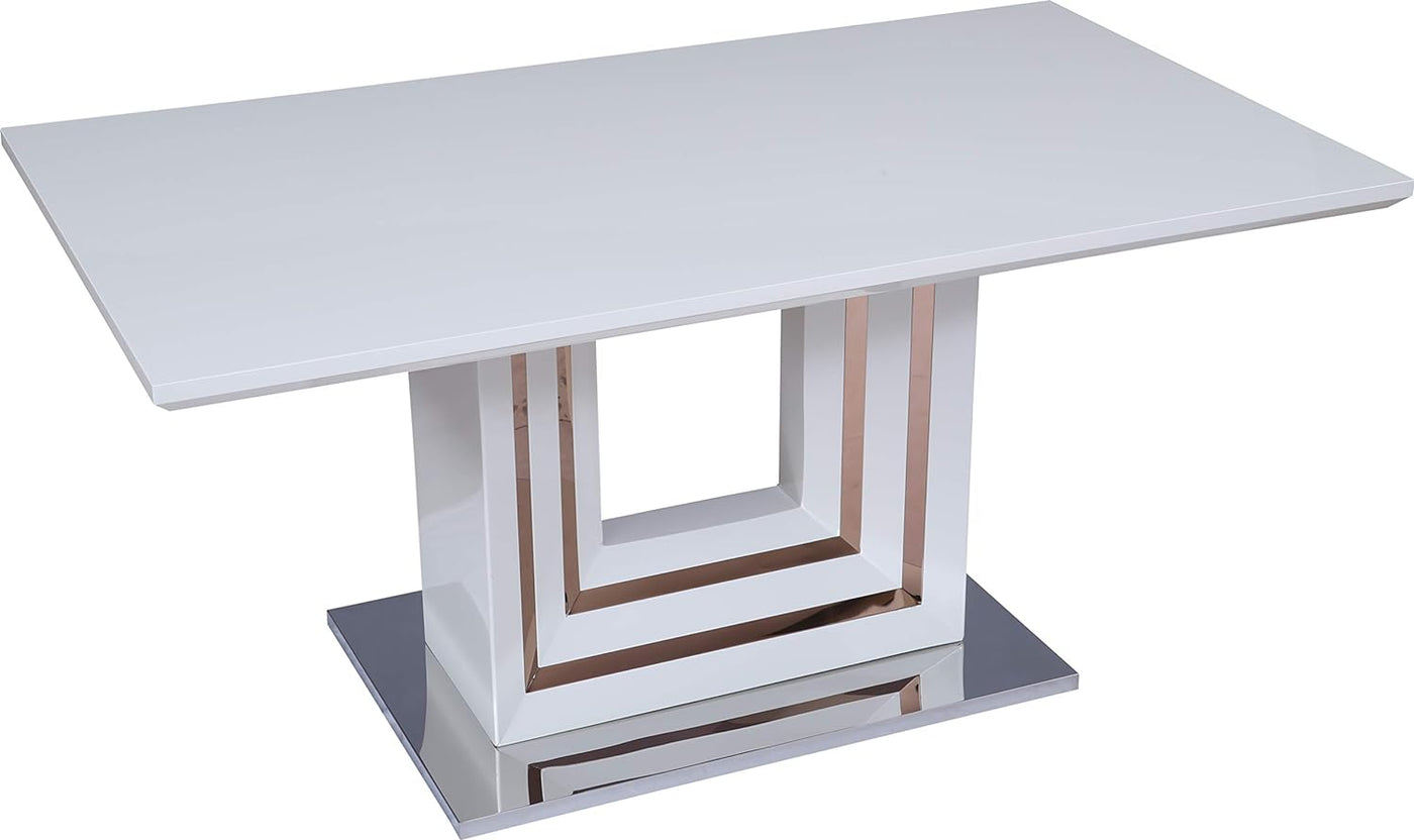 Sofia White With Silver Base Coffee Table