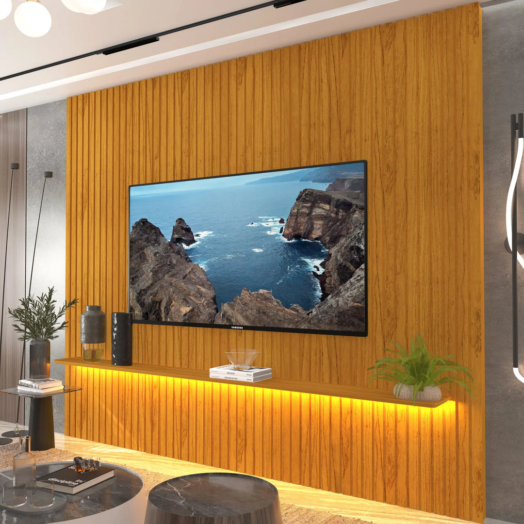 Nobre Premium Slatted Wall Panel Plasma Stand