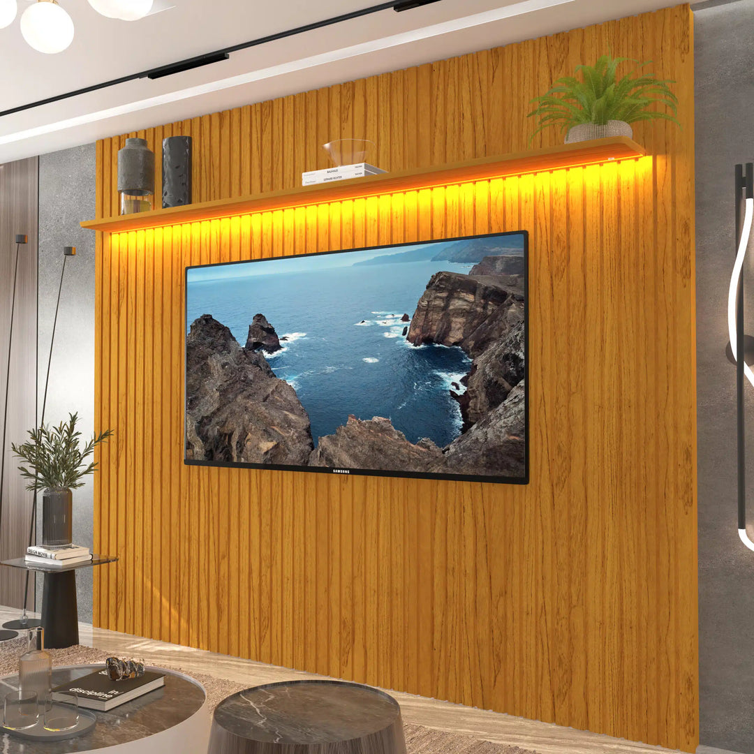 Nobre Premium Slatted Wall Panel Plasma Stand
