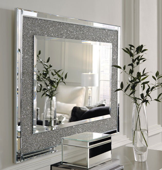Kiora Silver Square Mirror Only Thick