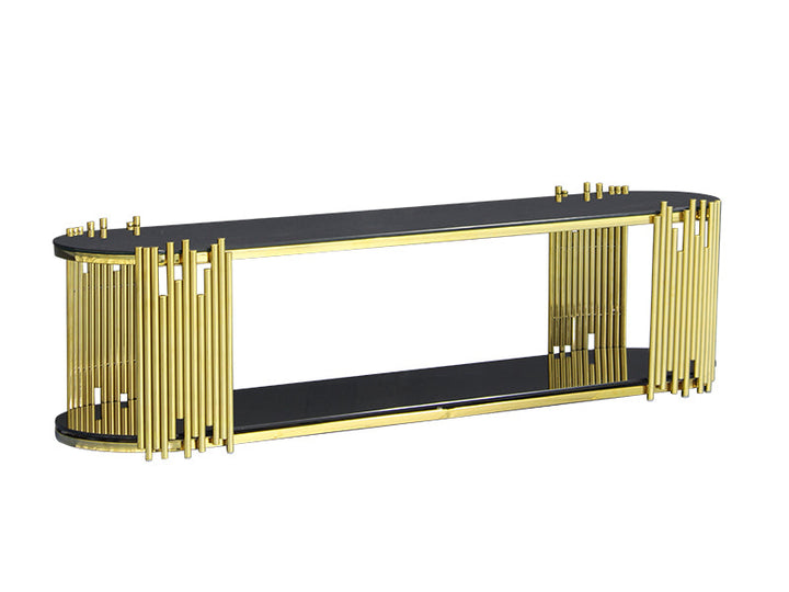 Caleb Golden Plasma Stand