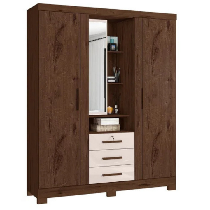 Capelinha Premium Wardrobe with 3 Doors and 3 Drawers