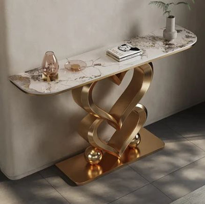Ivy Heart Marble Console Table