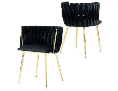 Angelique Dining Chairs With Metal Legs