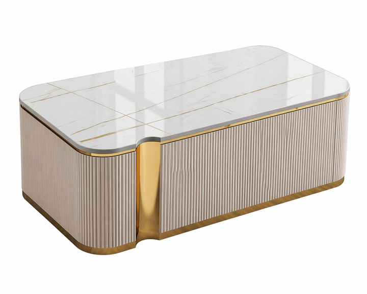 Mary Modern Ribbed Coffee Table