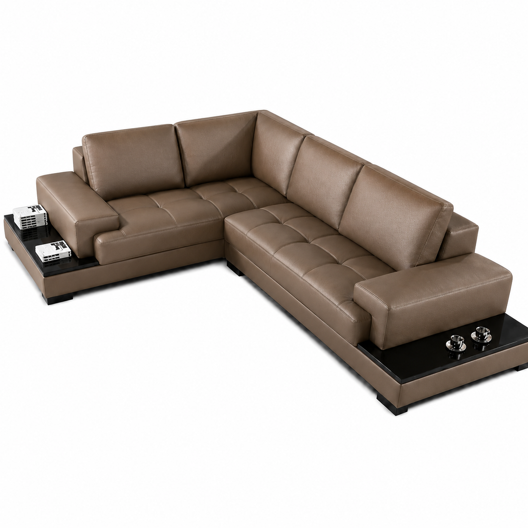 Chanel L Shape Corner Sofa – Bonded Leather