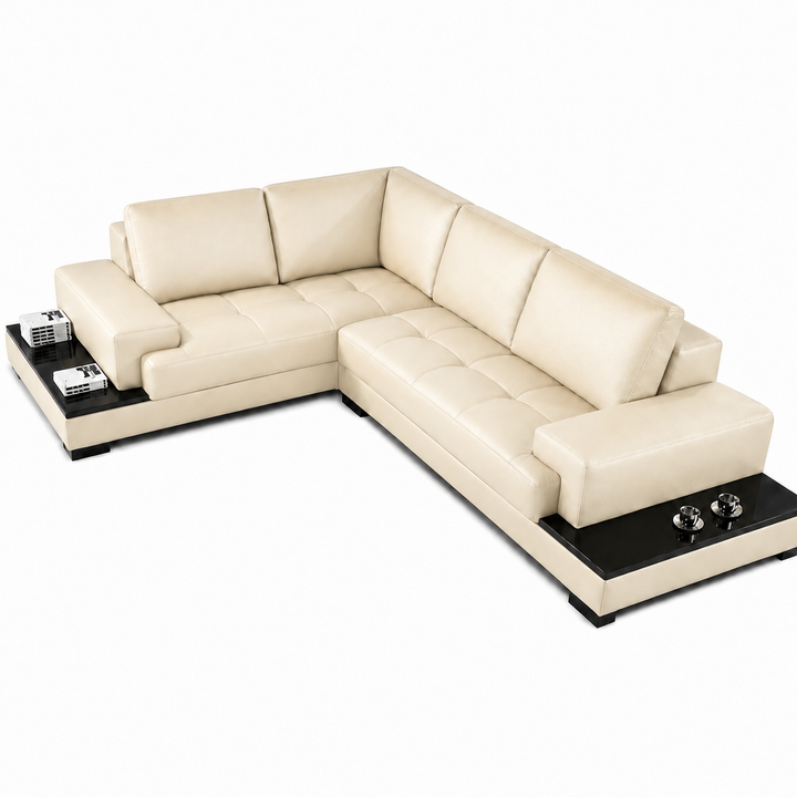 Chanel L Shape Corner Sofa – Bonded Leather