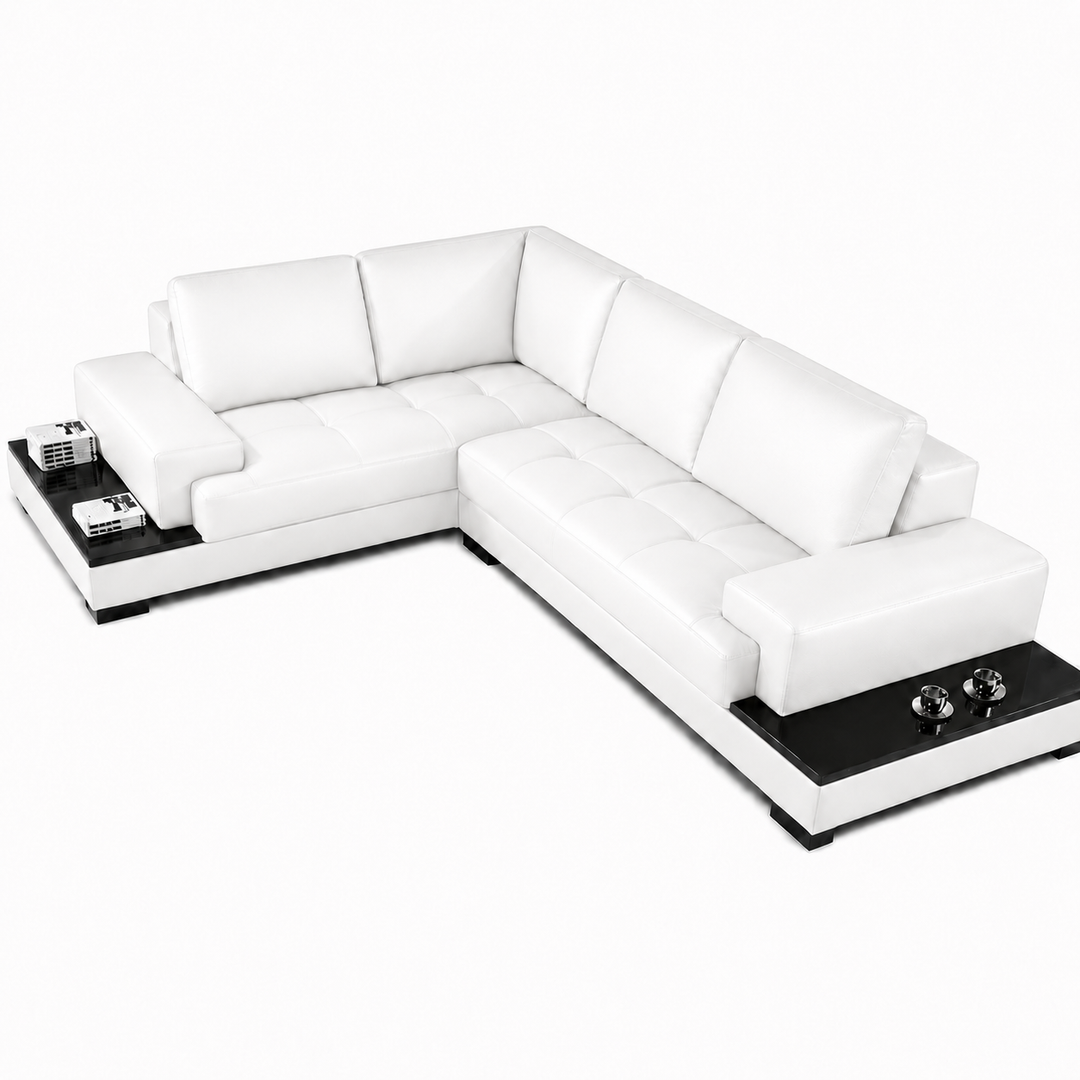 Chanel L Shape Corner Sofa – Bonded Leather