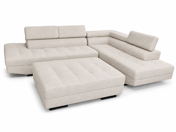 Hamilton Corner L-Shaped Sofa- Woven Fabric