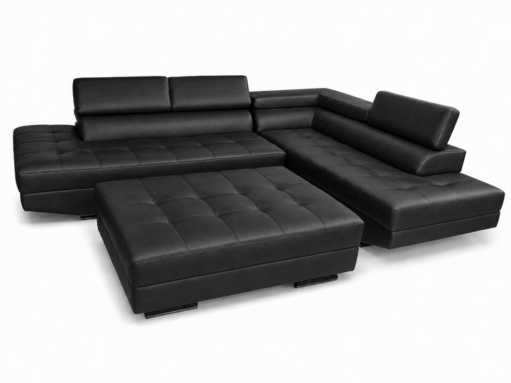 Hamilton Corner L-Shaped Sofa - Bonded Leather