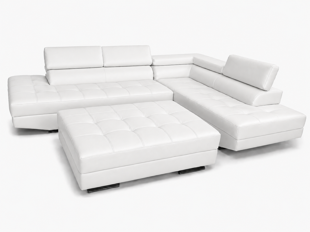 Hamilton Corner L-Shaped Sofa - Bonded Leather