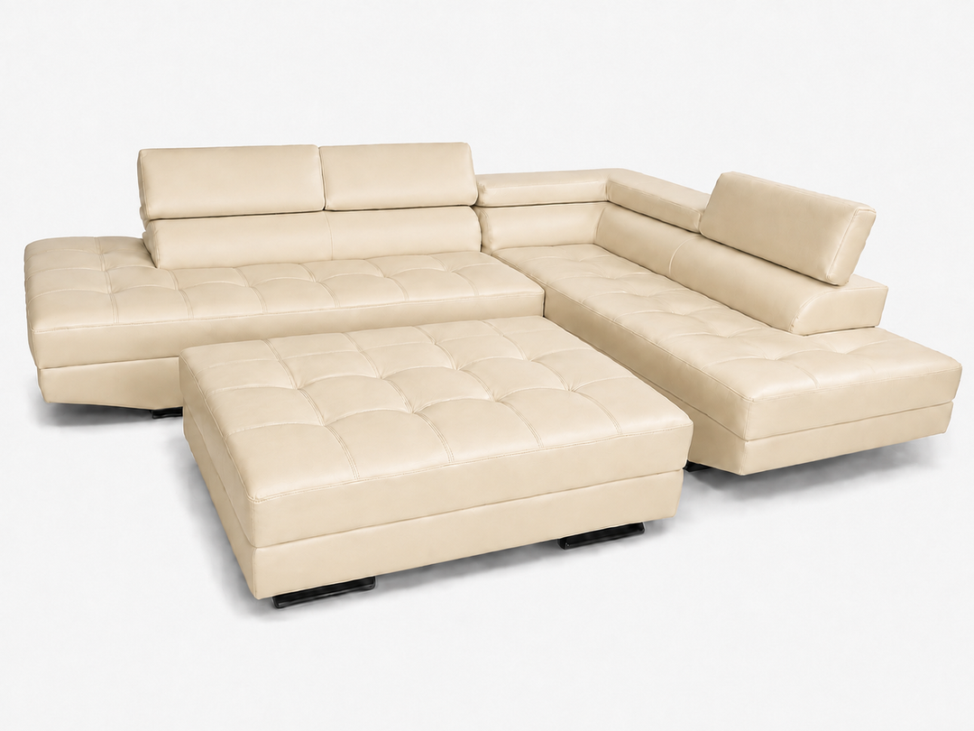 Hamilton Corner L-Shaped Sofa - Bonded Leather