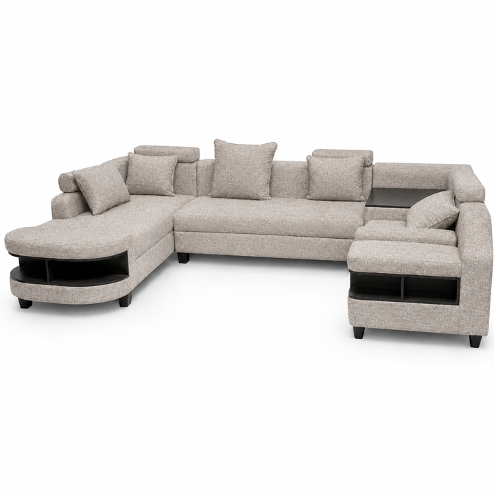 Clarence U Shape Sectional Corner Sofa-Woven Fabric