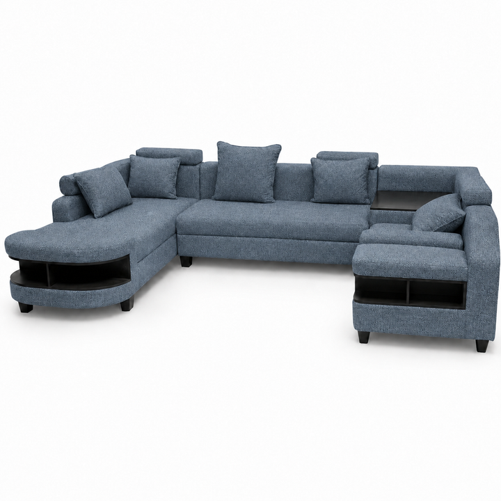 Clarence U Shape Sectional Corner Sofa-Woven Fabric