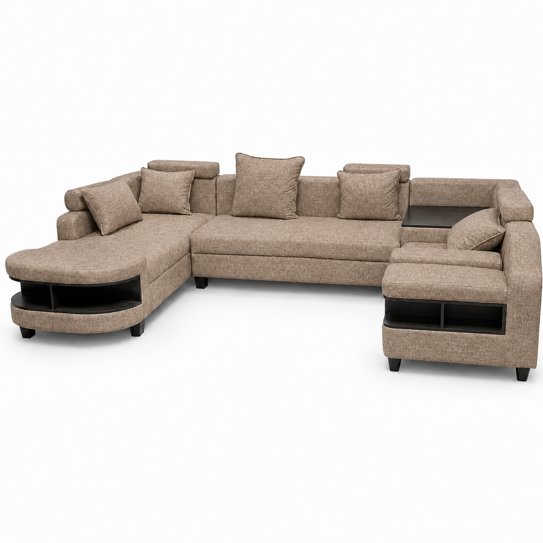 Clarence U Shape Sectional Corner Sofa-Chenille Fabric