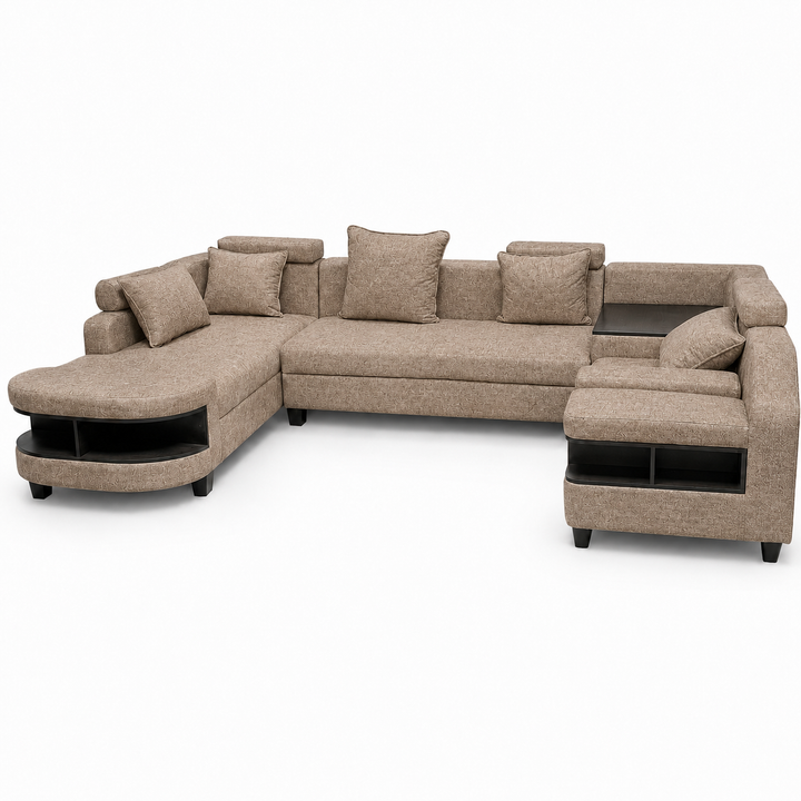 Clarence U Shape Sectional Corner Sofa-Chenille Fabric