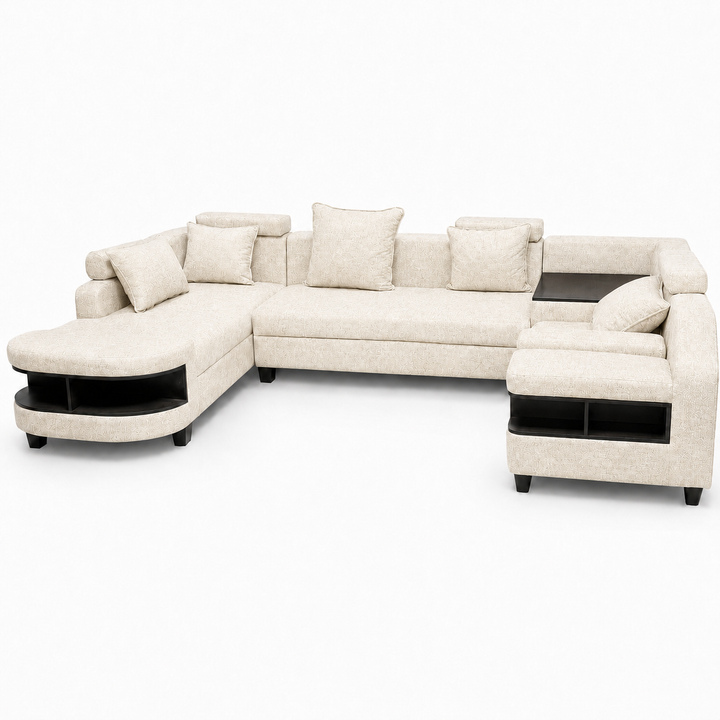 Clarence U Shape Sectional Corner Sofa-Chenille Fabric