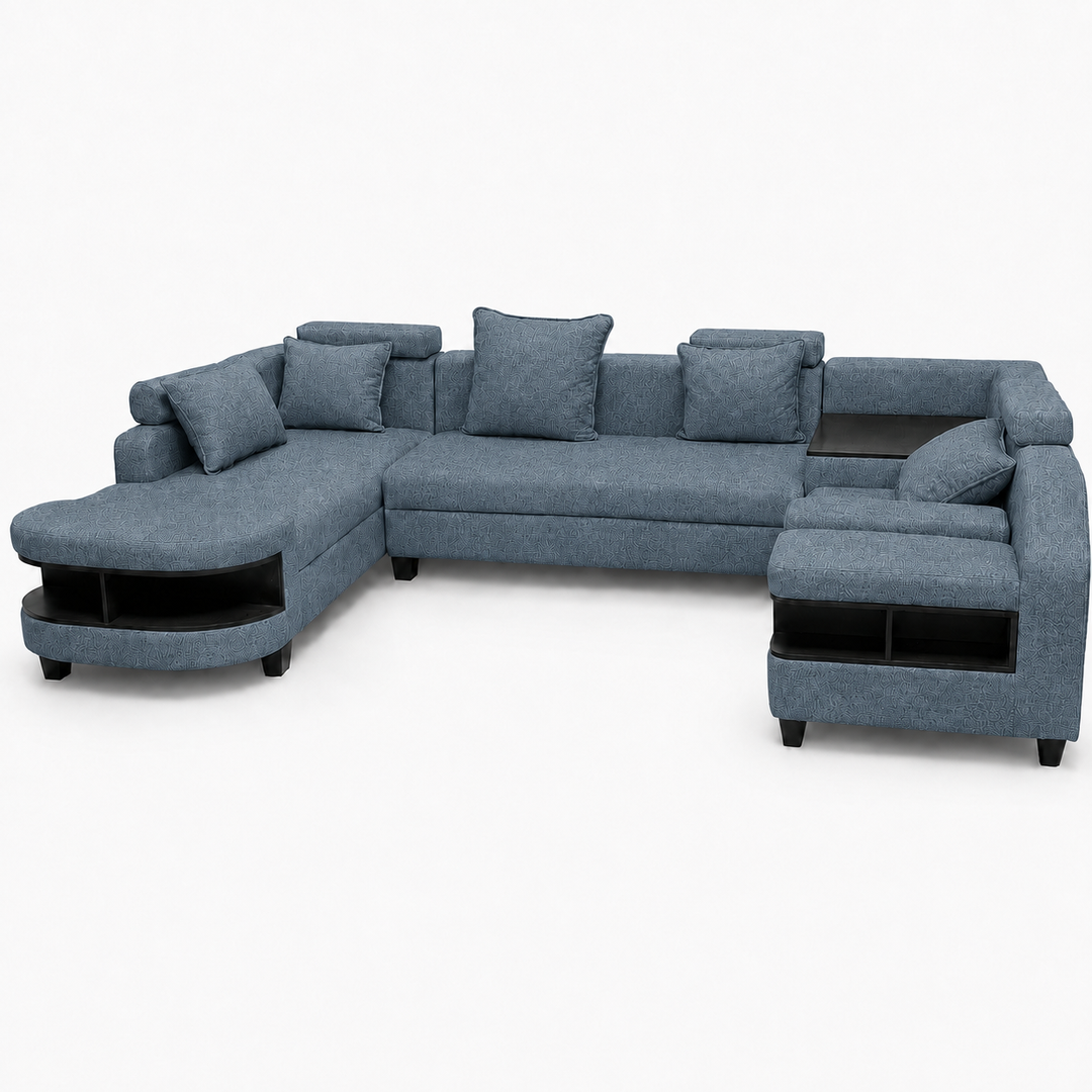 Clarence U Shape Sectional Corner Sofa-Chenille Fabric