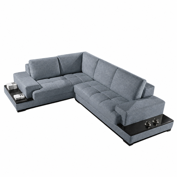 Chanel L Shape Corner Sofa-Chenille Fabric