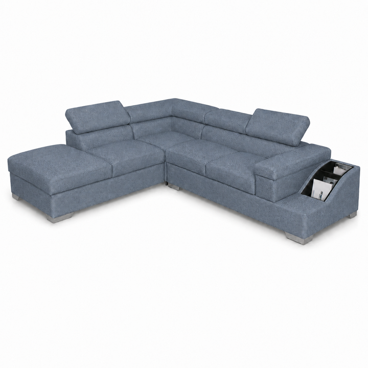 Phoebe L Shape Corner Sofa-Woven Fabric