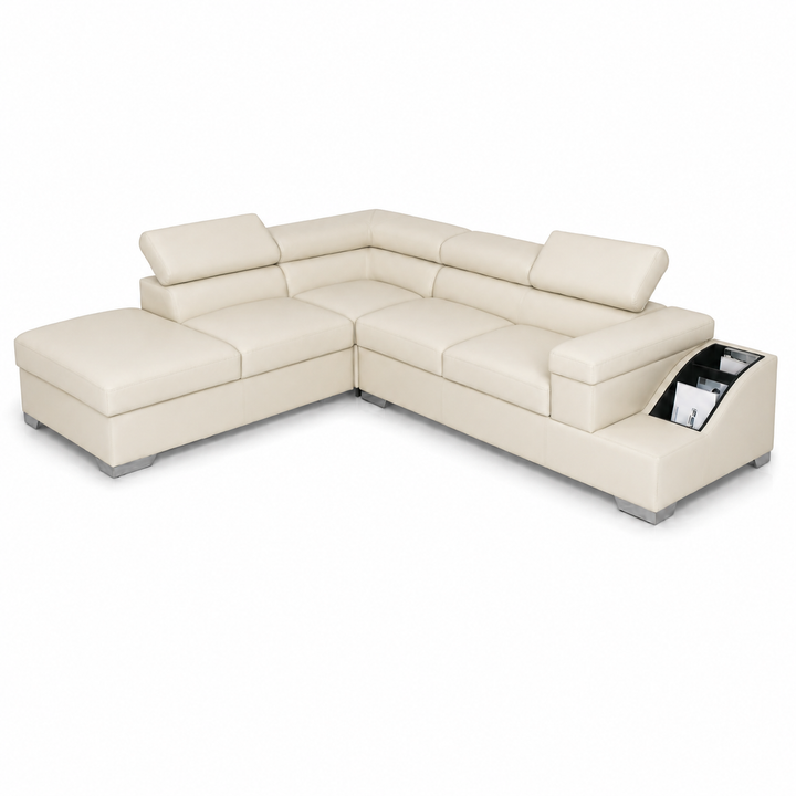 Phoebe L Shape Corner Sofa- Bonded Leather