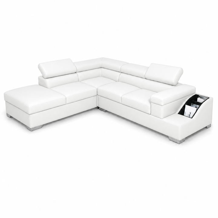 Phoebe L Shape Corner Sofa- Bonded Leather