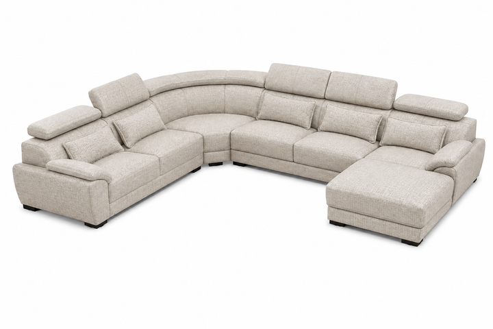 Claude U Shaped Corner Sectional Sofa-Woven Fabric