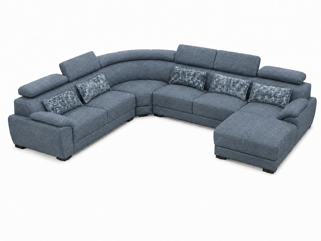 Claude U Shaped Corner Sectional Sofa-Chenille Fabric