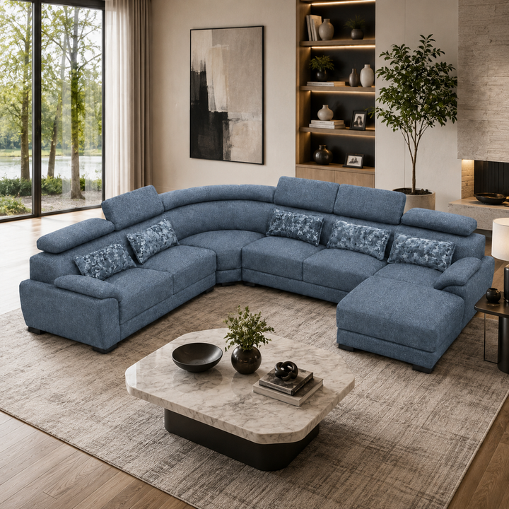 Claude U Shaped Corner Sectional Sofa-Chenille Fabric