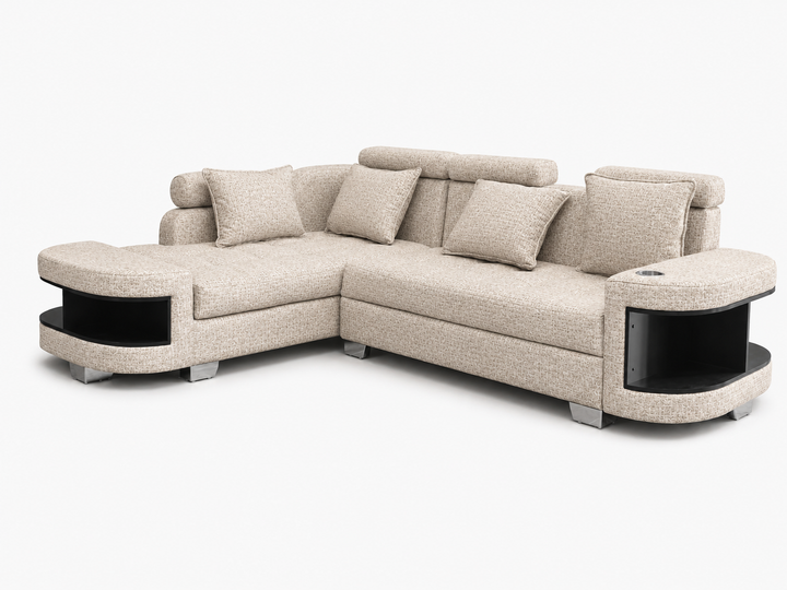 Maggie L Shape Corner Sofa-Woven Fabric
